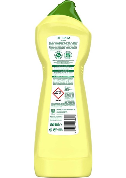 Krem Yüzey Temizleyici Limon Kokulu Yağ ve Kireç Sökücü Leke Çıkarıcı 750 ml fiyatları
