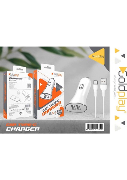 Type-C Kablo - Araç 2in1 Set