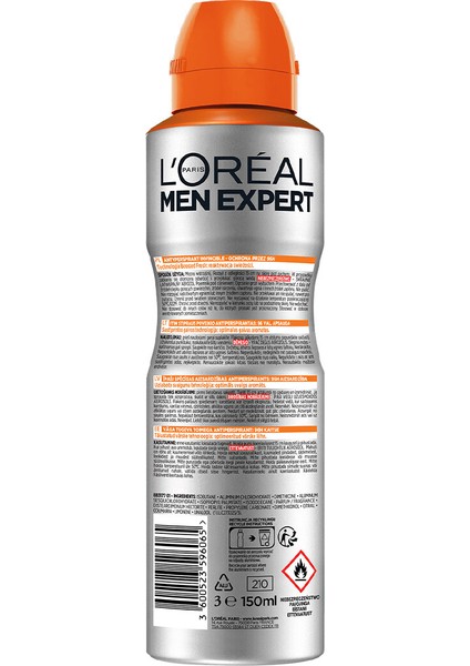 L'oreal Paris Men Expert ınvincible Yüksek Koruma Deodorant 150 ml fiyatları