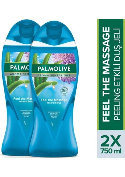 Aroma Sensations Feel The Massage Peeling Etkilli Banyo ve Duş Jeli 750 ml – 2 Adet