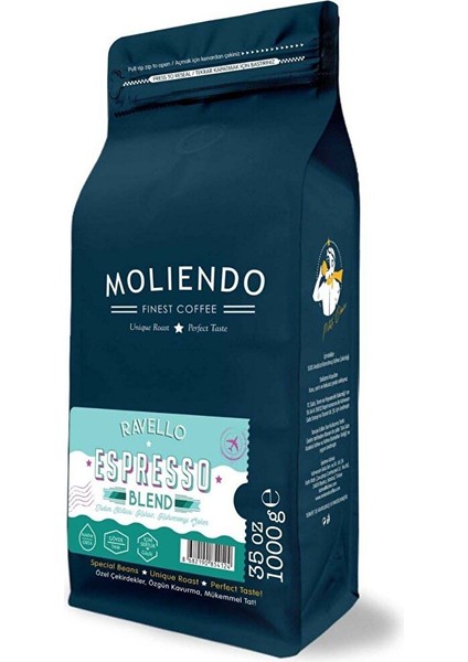 Ravello Espresso Blend Kahve 1000 G