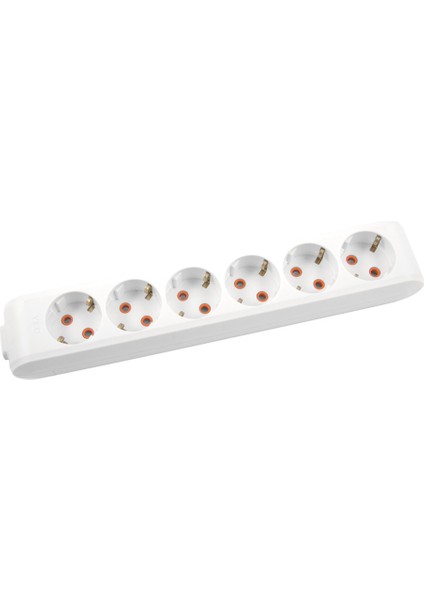 Viko Multi-Let 6'lı Topraklı Çocuk Korumalı Klemensli Anahtarlı Priz Beyaz