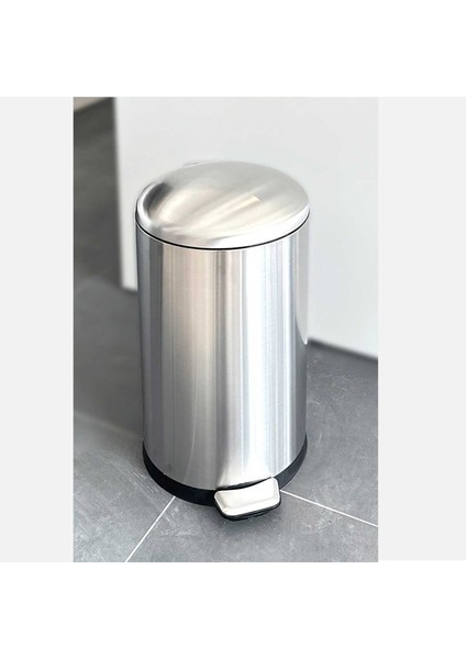 Primanova Bombe Kapaklı Çelik Çöp Kovası 30L