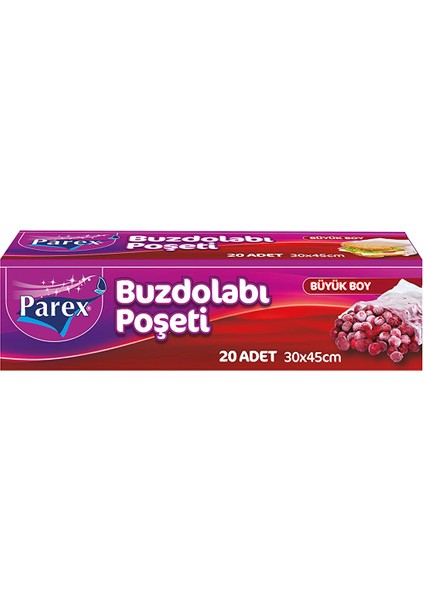20'li Buzdolabı Poşeti Büyük Boy 30 x 45 cm