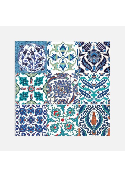 Tink Çini Desenli Çok Renkli Duvar Pvc Karo 30 x 30 cm fiyatları