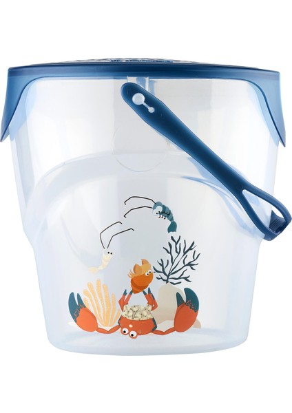 Balık Kovası ve Kepçesi Keşif Seti - Balıkçılık - 18 Cm/39 cm - Mavi