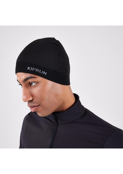 Yetişkin Dikişsiz Koşu Beresi - Siyah - Kiprun modelleri