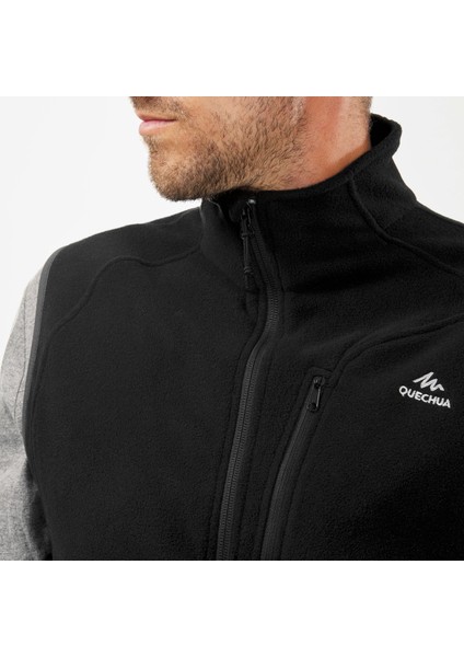 Erkek Outdoor Polar Yelek - Siyah - MH100 fırsatları