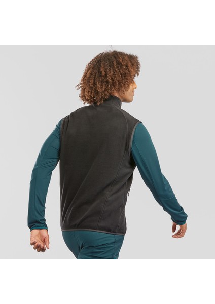 Erkek Outdoor Polar Yelek - Siyah - MH100