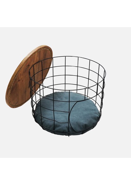 Dekoratif Kedi Yuvalı Sehpa Siyah Atlantik Cam Dekor modelleri