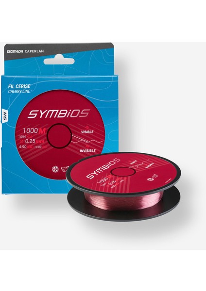 Surf Monofilament Misina - Balıkçılık - Kırmızı - Symbios