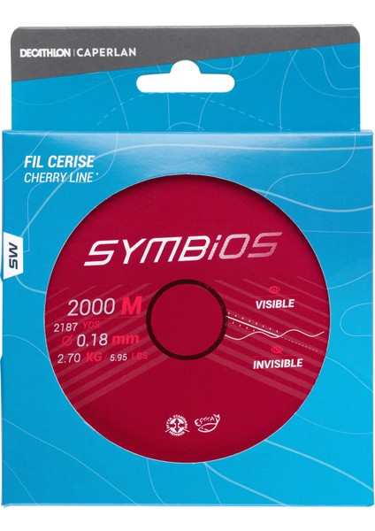Surf Monofilament Misina - Balıkçılık - Kırmızı - Symbios