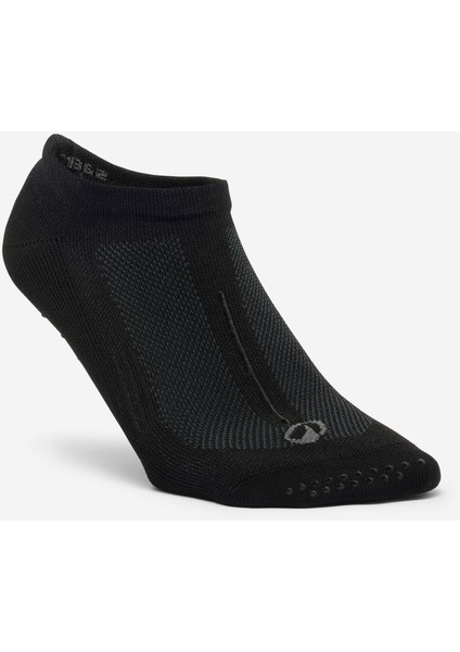 Kadın Siyah Kaymaz Spor Çorabı 500 - Fitness Hafif Antrenman beden: 39/42