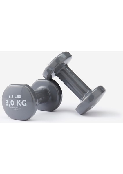 Gri 3 kg Dambıl - 2 Adet - Fitness