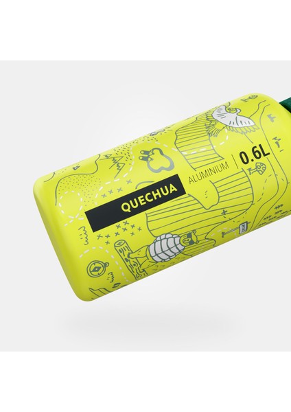 Çocuk Pipetli Alüminyum Matara - 0,6 L - Pratik Kapak - Sarı - 500 fırsatları