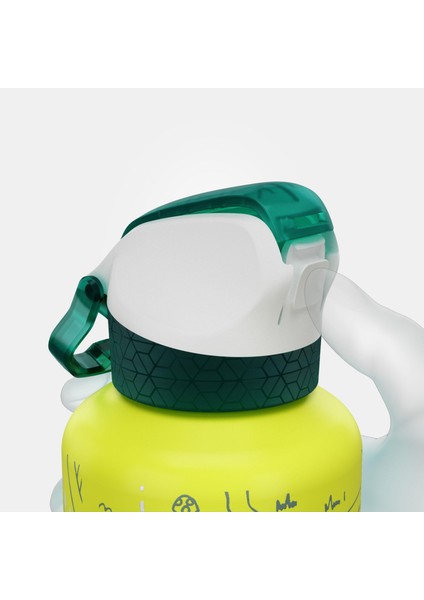 Çocuk Pipetli Alüminyum Matara - 0,6 L - Pratik Kapak - Sarı - 500 indirimleri