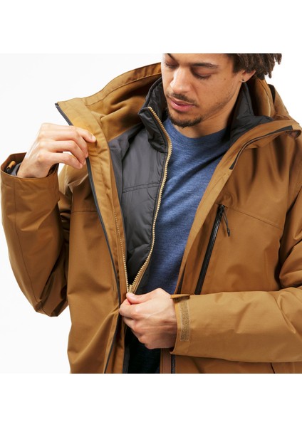 Erkek Su Geçirmez Outdoor Kar Montu/kışlık Mont - Bej - MH500 -10 °c indirimleri