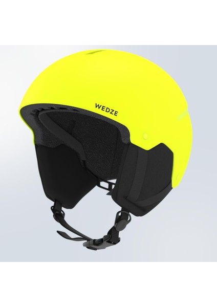Çocuk Kayak Kaskı - Neon Sarı - H100 Beden 53-56 cm
