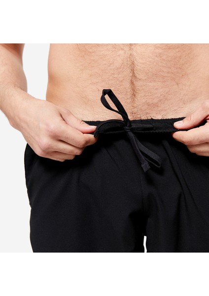 Erkek Siyah Nefes Alan Spor Şortu - Fitness Kardiyo modelleri