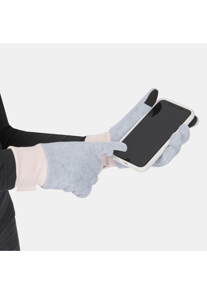 Çocuk Polar Outdoor Eldiven - 6 / 14 Yaş - Gri / Pembe - SH500 beden 10 Yaş