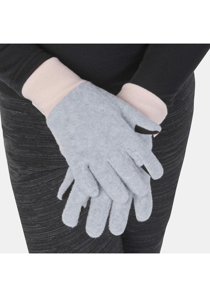 Çocuk Polar Outdoor Eldiven - 6 / 14 Yaş - Gri / Pembe - SH500 beden 10 Yaş