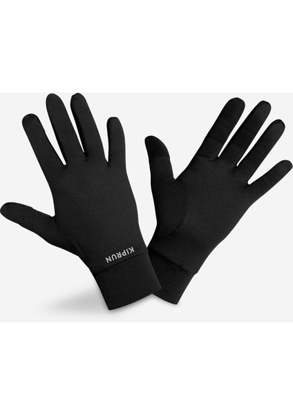 Yetişkin Koşu Dokunmatik Eldiven - Siyah - Kiprun Warm 100 V2