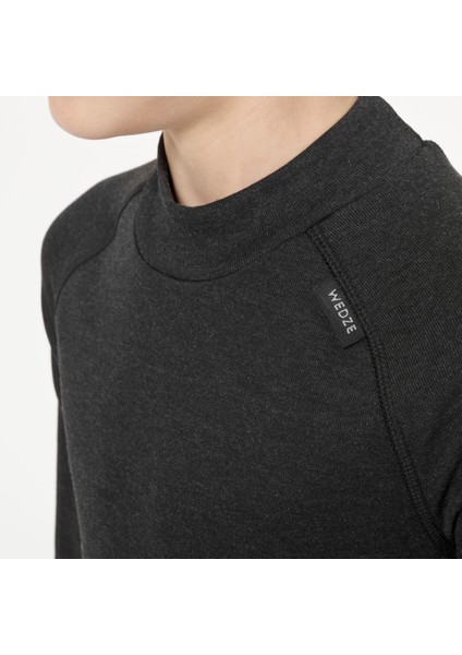 Çocuk Sıcak Tutan Üst Kayak Termal Içliği - Siyah - Bl 100 Beden: 6 Yaş indirimleri