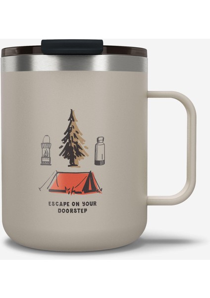 Paslanmaz Çelik Termos Bardak - Bej - 0,35 L - 900