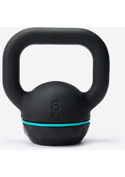 Kettlebell - 6 kg - Dökme Demir ve Kauçuk Tabanlı