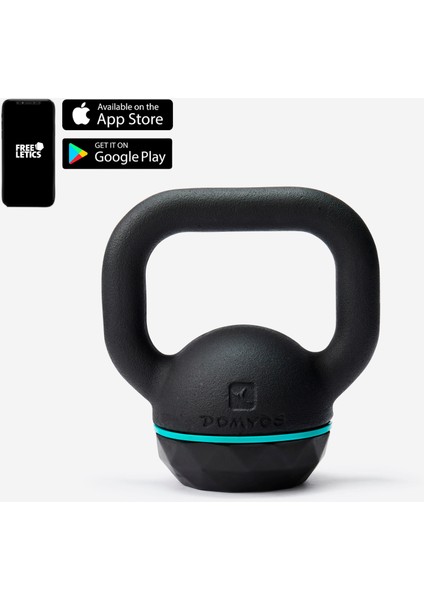 Kettlebell - 6 kg - Dökme Demir ve Kauçuk Tabanlı