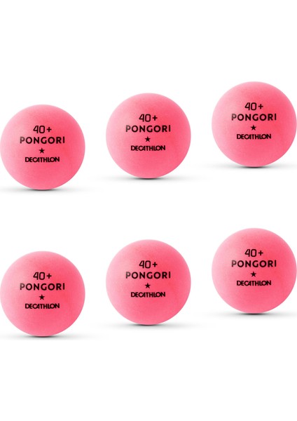 Masa Tenisi Topu - 6 Adet - Pembe - Ttb 100