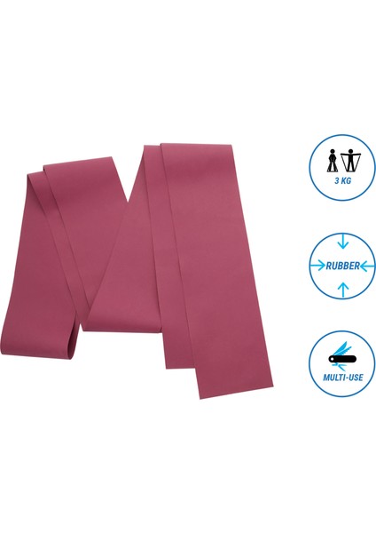 Elastik Pilates Bandı 3 kg - Bordo - Orta Seviye fiyatları