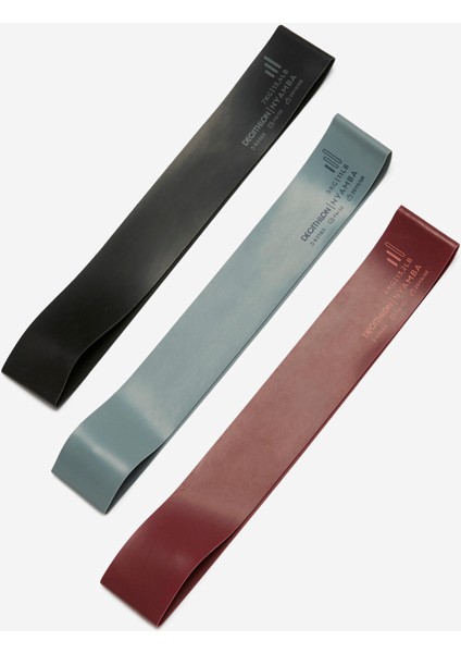 Direnç Bandı Seti - 5-6-7 kg - Gri/bordo/siyah - 3 Adet