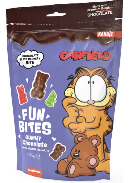 Nickelodeon Garfield Fun Bites Gummy Chocolate (100 Gr)