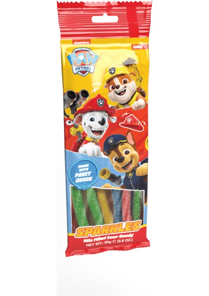 Nickelodeon Paw Petrol Sparkles Candy Meyveli Yumuşak Şeker (80 Gr)