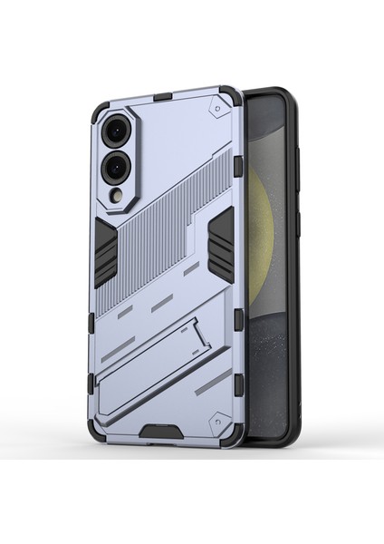 Samsung Galaxy S25 Edge Kılıf Pc+Tpu Darbeye Dayanıklı Telefon Kılıfı Kickstand Ile-Gri (Yurt Dışından)