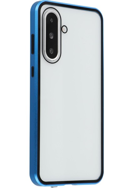 Samsung Galaxy A36 5g Kılıf Çift Taraflı Temperli Cam Manyetik Şeffaf Telefon Kılıfı-Mavi (Yurt Dışından) fiyatları