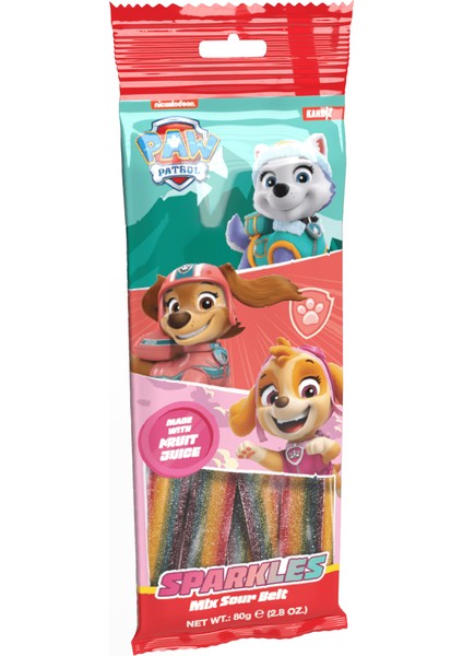 Nickelodeon Paw Petrol Sparkles Sour Belt Yumuşak Şeker (80 Gr)