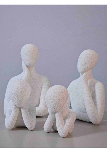 Düşünür Aile Biblo 4'lü Set Özel Granit Desenli Dmrz Home modelleri