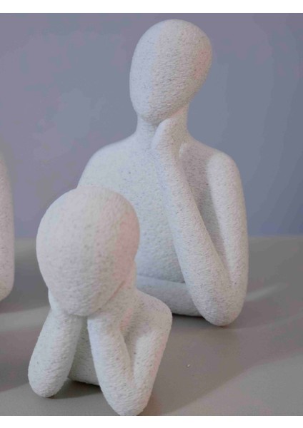 Düşünür Aile Biblo 4'lü Set Özel Granit Desenli Dmrz Home fırsatları