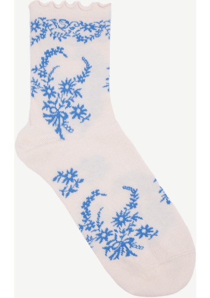 Çiçek Desenli Çorap