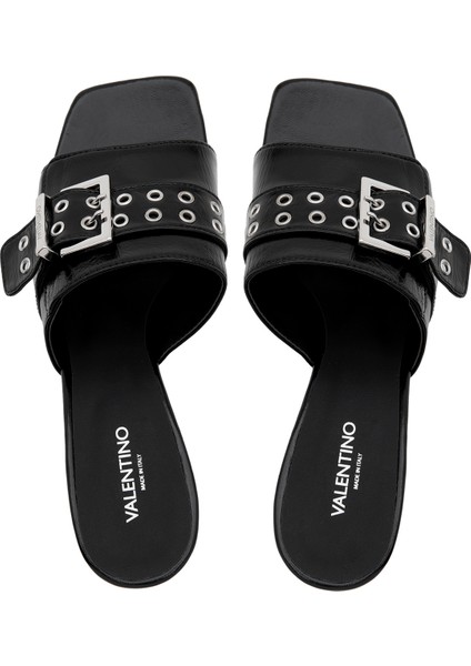 Deri Siyah Kadın Topuklu Sandalet 91D2534NPK fırsatları