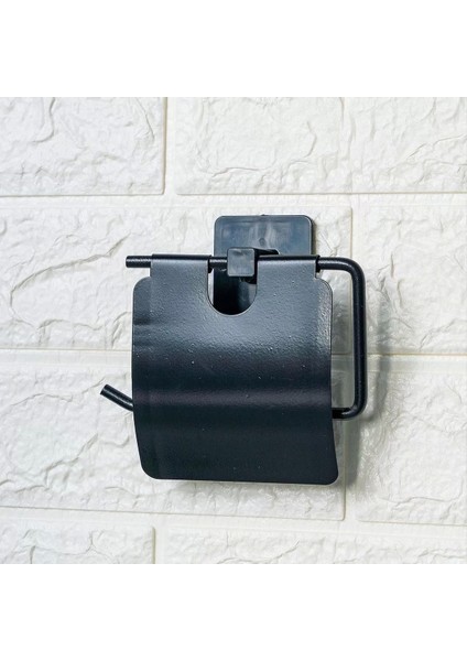 Kendiliğinden Yapışkanlı Siyah Paslanmaz Metal Kapaklı Tuvalet Kağıtlığı Aparatı fırsatları