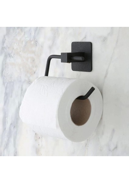 Kendiliğinden Yapışkanlı Siyah Paslanmaz Metal Kapaksız Tuvalet Kağıtlığı Aparatı indirimleri