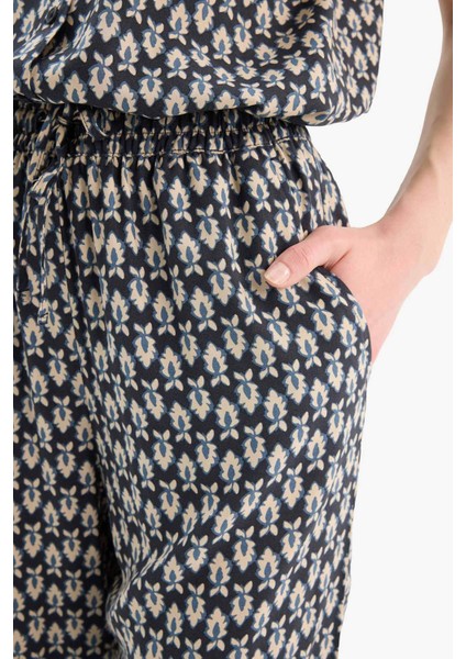 Regular Fit Desenli Esnek Belli Düz Paça Pantolon D8844AX25SP indirimleri