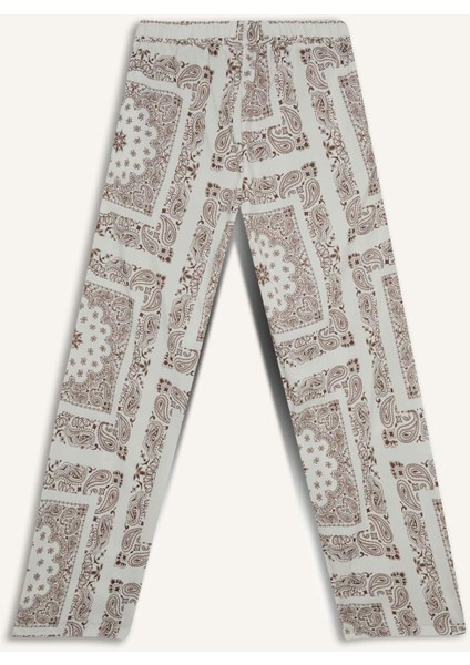 Regular Fit Şal Desenli Plaj Pantolonu-Fall in Love F8336AX25HS modelleri