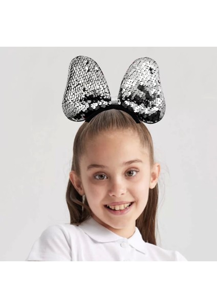 Renk Değiştiren Pullu Payetli Fiyonk Parti Tacı Fuşya Gümüş Renk 20X16 cm fiyatları