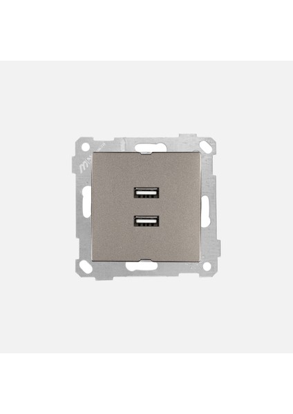 Rita Mek Tus 2'li USB Sarj Prizi Antrasit