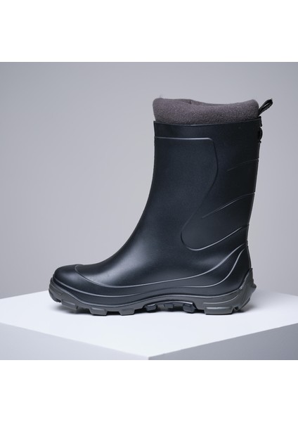 Çocuk Kısa Yağmur Çizmesi - Siyah - Avcılık ve Doğa Gözlemi - 100 fırsatları