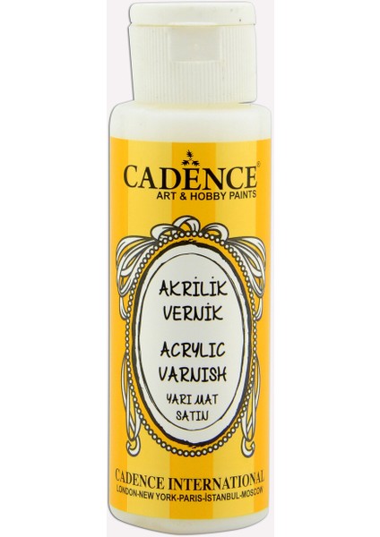 Cadence Su Bazlı Akrilik Vernik Yarımat 70 ml